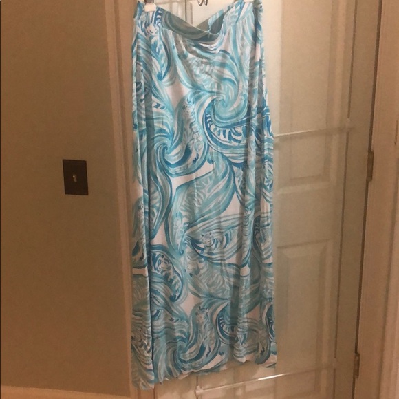 Lilly Pulitzer Dresses & Skirts - Lilly Pulitzer nola blue and white maxi skirt